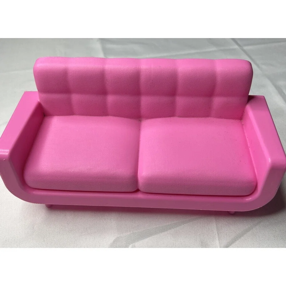Barbie Pink Tufted Plastic Couch Loveseat Replacement Part Dreamhouse 2021